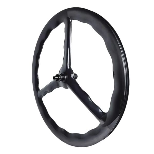 700C Carbon Fiber 3 Spoke Wheel – Tri X-Flow 5055 Aero - Image 2