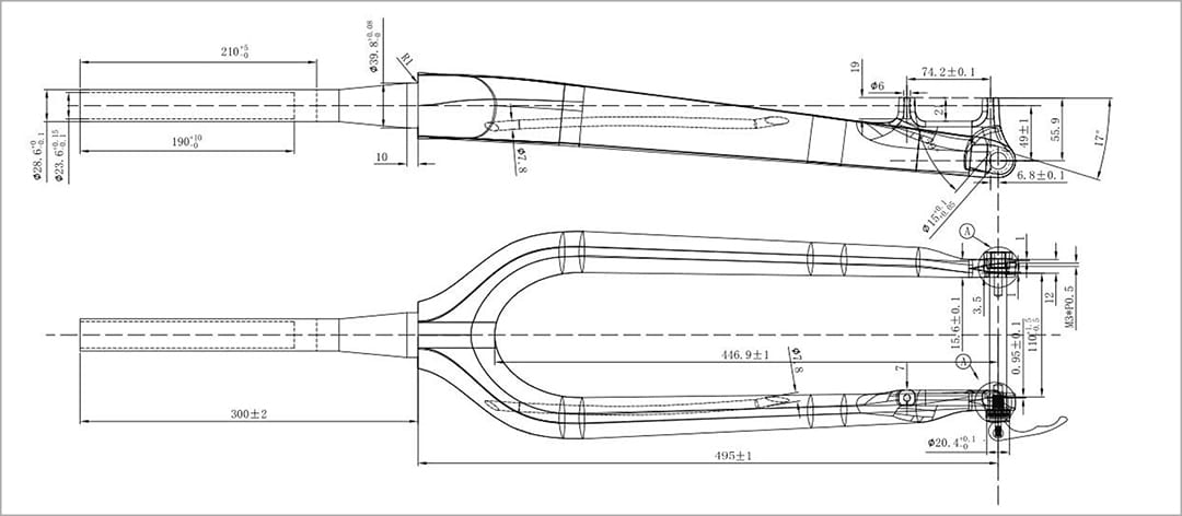 carbon rigid fork geometry